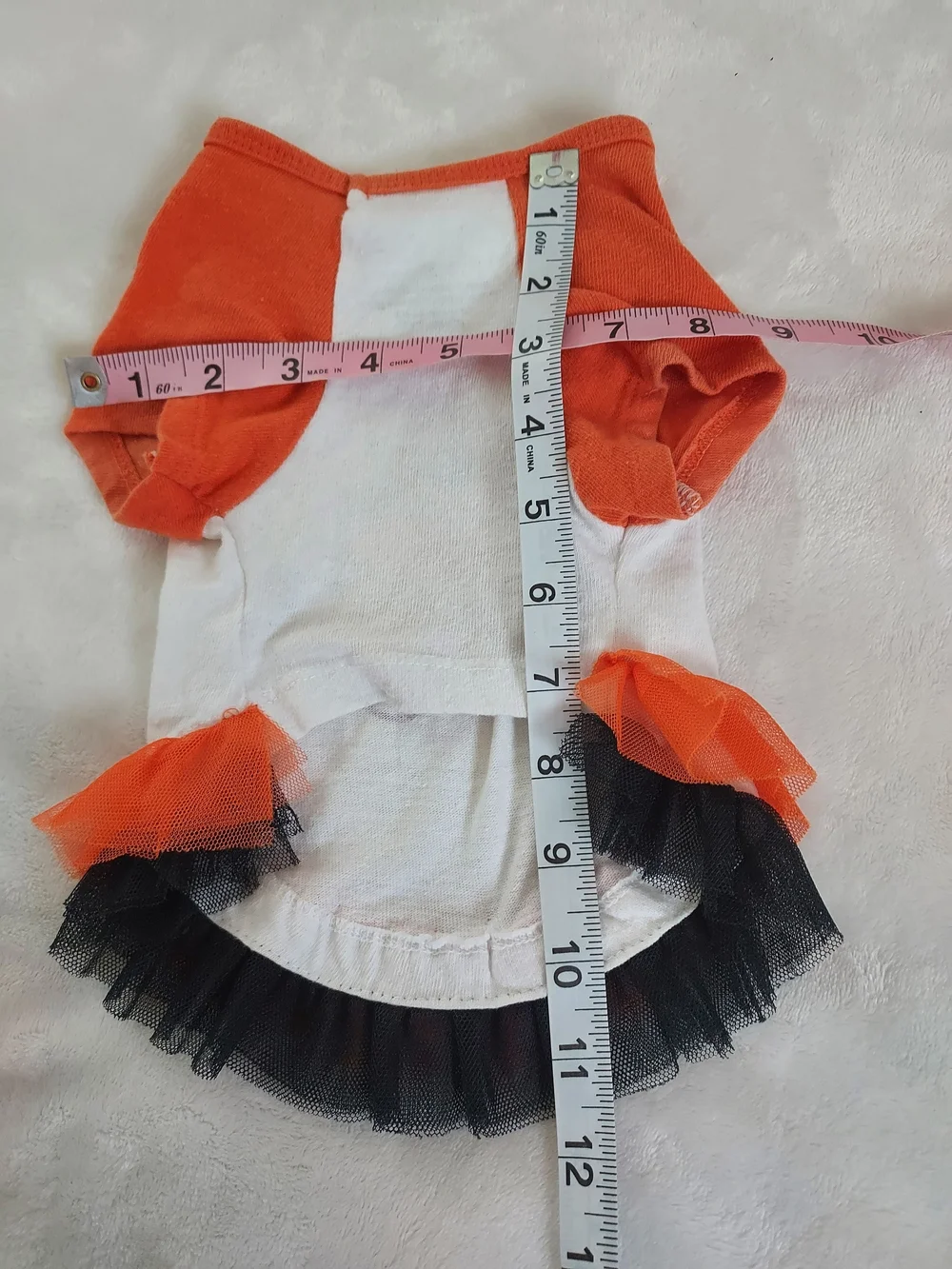 Little Witch Orange & White Tutu Pet Dress Halloween